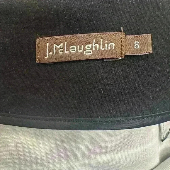 J.McLaughlin Ladies skirt size 6 Purple Black Geometric Print Back Zipper - Picture 8 of 9